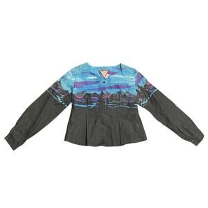 Vintage Roper Cowgirls Rodeo Button Up Shirt Size Medium Western 90s Mountain